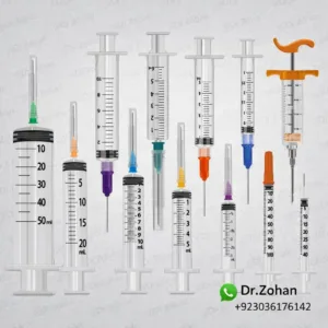 Disposable medical syringes