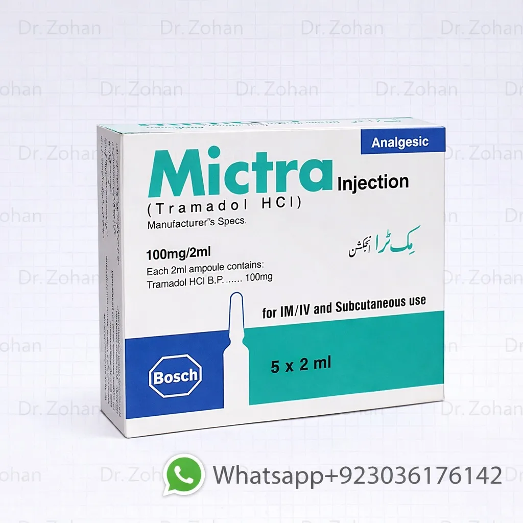 Mictra Injection tramadol 50 mg/mL 5 Ampx2 mL Mictra tramadol Injection 50 mg/mL 5 Ampx2 mL