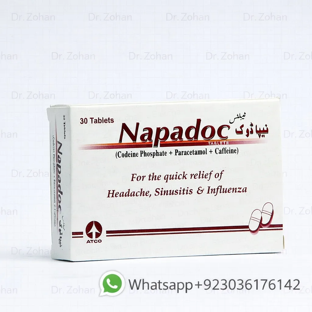 Napadoc tablet 15mg 500mg 30mg Codeine, Paracetamol and Caffeine Napadoc tablet 15mg 500mg 30mg Codeine, Paracetamol and Caffeine