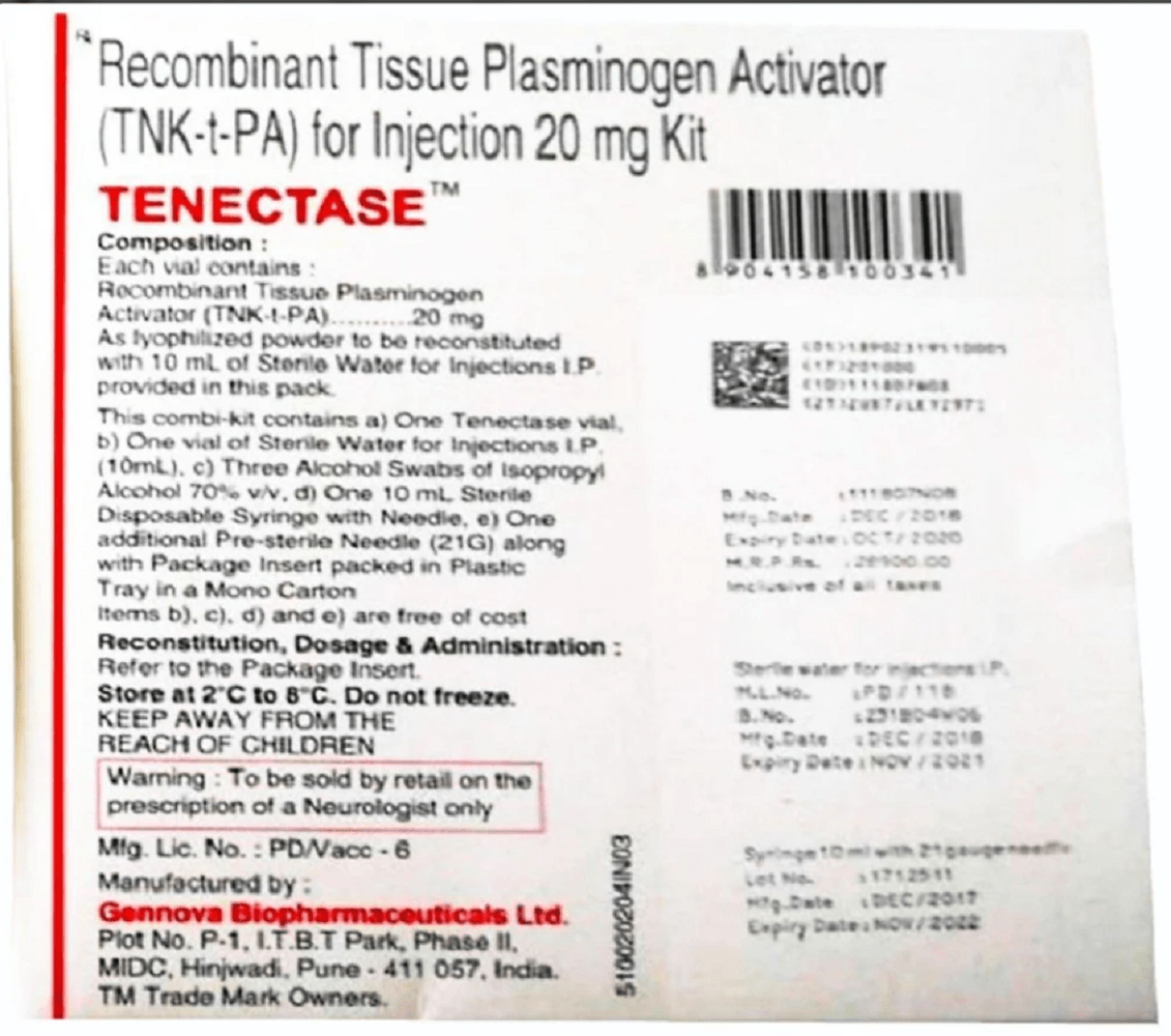 Tenectase 20mg Injection Bulk Tenectase 20mg Injection Wholesale Supplies