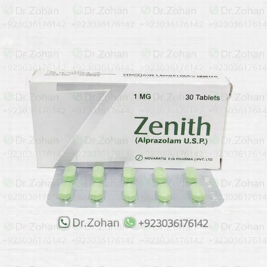 Zenith 1 mg (Alprazolam U.S.P.) Zenith 1 mg (Alprazolam U.S.P.) — a benzodiazepine used for anxiety and panic disorders.