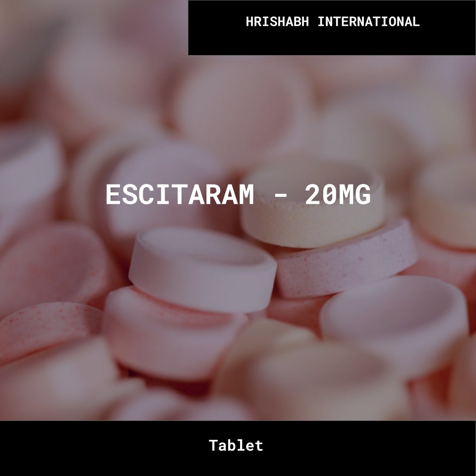 ESCITARAM - 20MG- HRISHABH INTERNATIONAL Bulk ESCITARAM 20MG HRISHABH INTERNATIONAL Wholesale Supplies