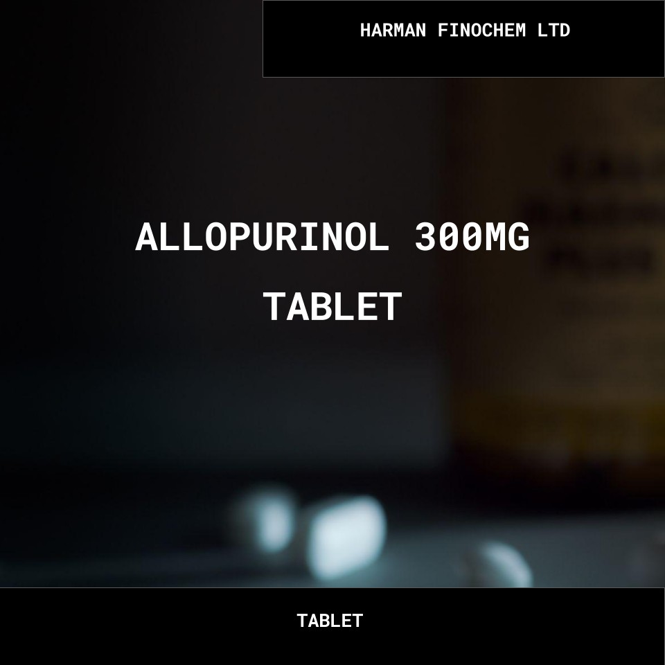 ALLOPURINOL 300MG TABLET- HARMAN FINOCHEM LTD Bulk ALLOPURINOL 300MG TABLET HARMAN FINOCHEM LTD Wholesale Supplies