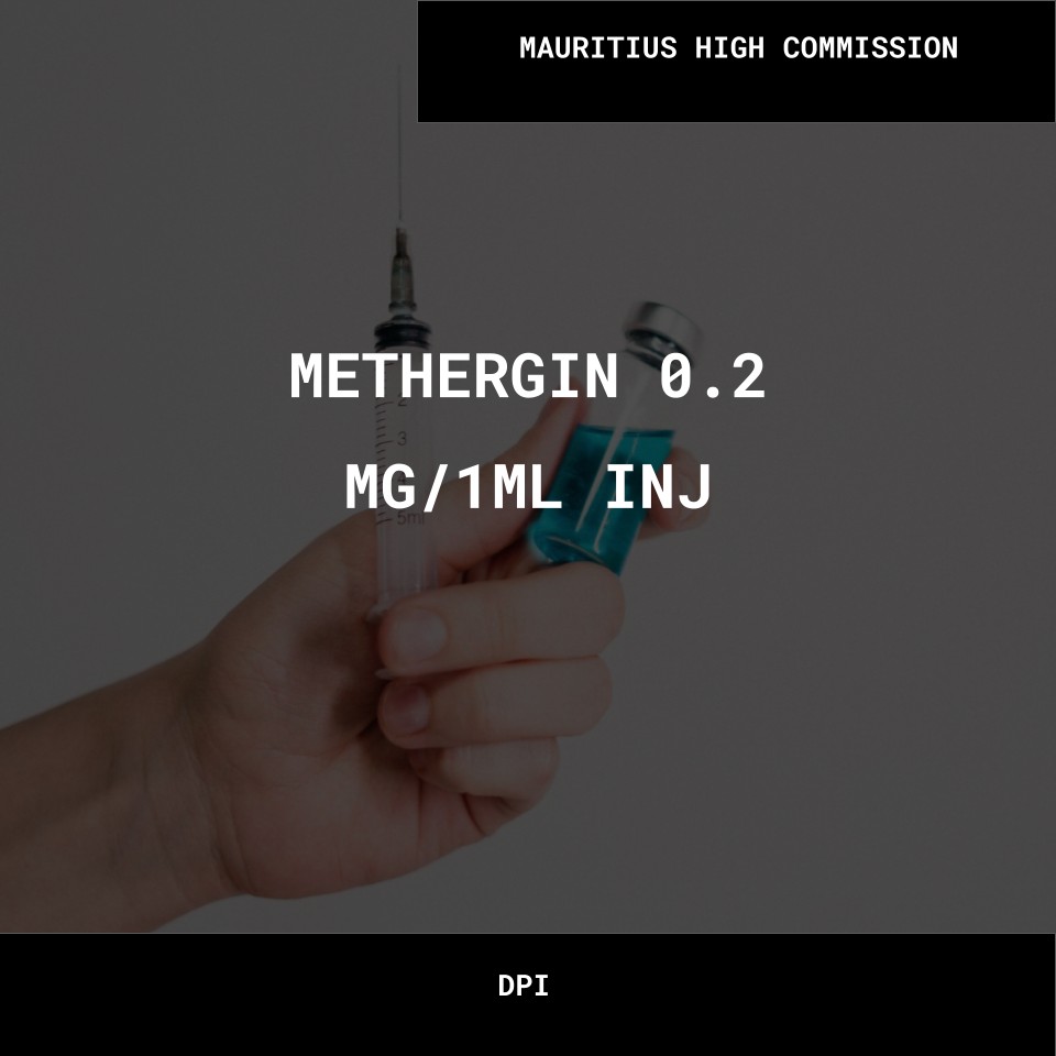 METHERGIN 0.2 MG_1ML INJ- MAURITIUS HIGH COMMISSION Bulk METHERGIN 0.2 MG 1ML INJ MAURITIUS HIGH COMMISSION Wholesale Supplies