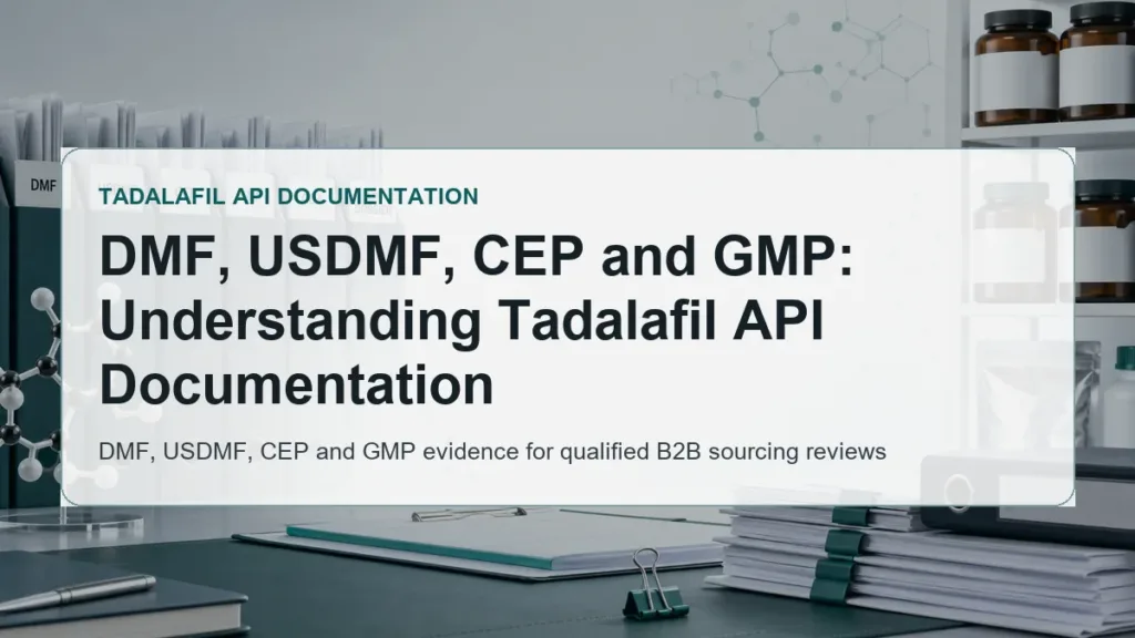 Wholesale Tadalafil API Documentation Guide: DMF, USDMF, CEP and GMP tadalafil-api-documentation-guide