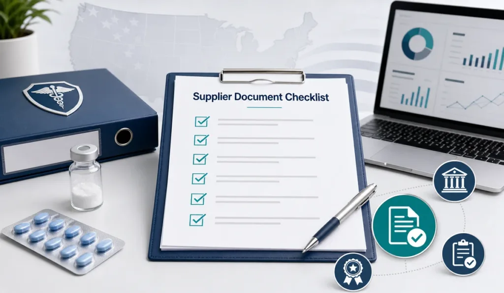 Wholesale Top ED and Sexual Wellness Medicines for USA B2B Pharma Buyers USA ED medicine supplier document checklist with FDA COA GMP approval and labeling checks