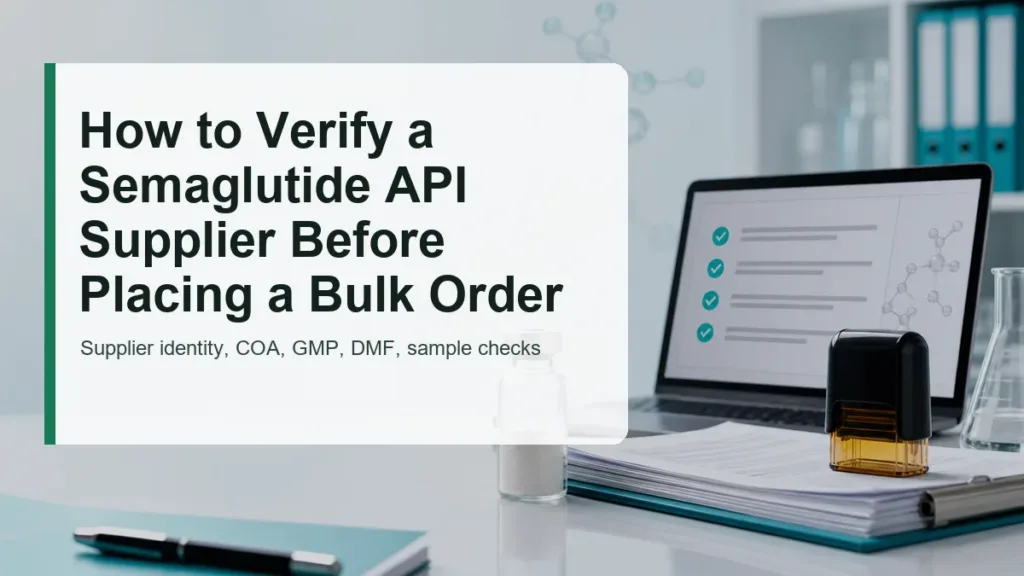 How to Verify a Semaglutide API Supplier Before Placing a Bulk Order